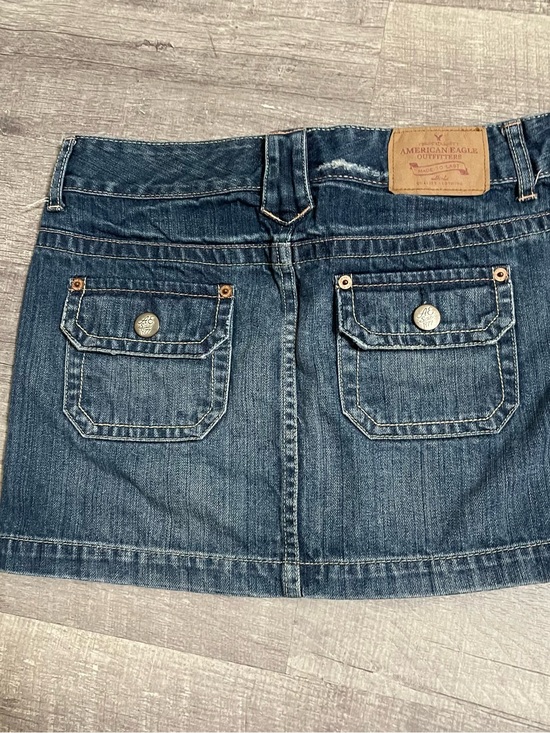 American Eagle Outfitters Dresses & Skirts - Vintage American Eagle Outfitters Denim Mini Skirt in Dark Blue Wash